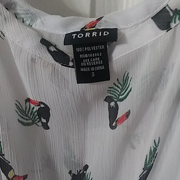 Flowy tropical top - Picture 4 of 6